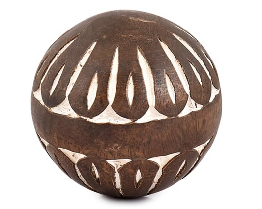 Obolo – Carved Wood Accent Ball Set