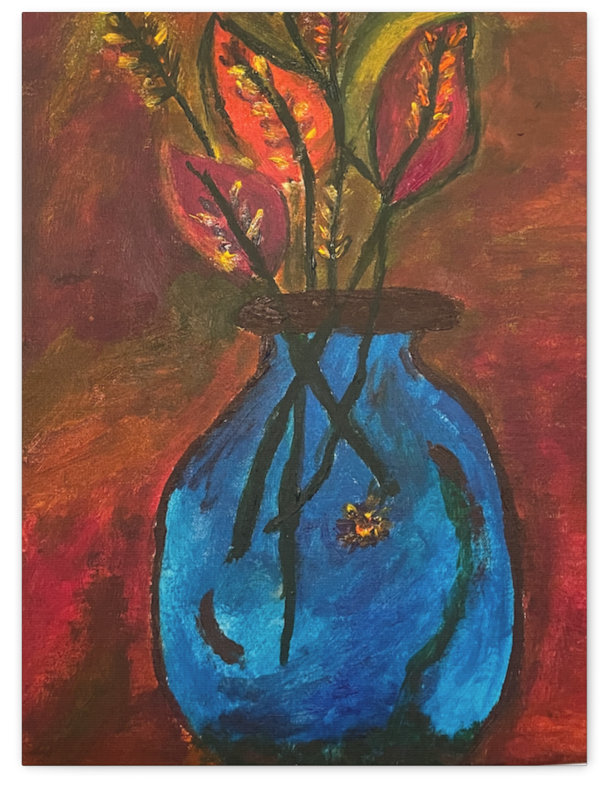 Sun Kissed Vase Canvas Print by Josephine Ann