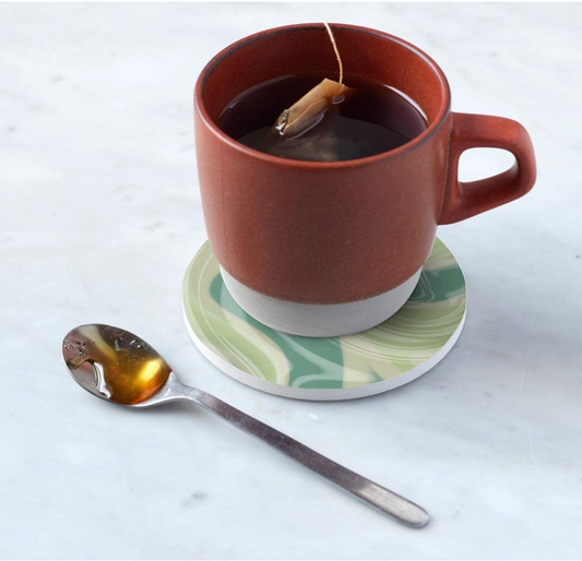 Jade Mirage| Absorbent Ceramic Coasters