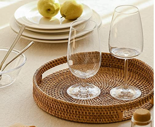 Safi Honey Rattan Tray