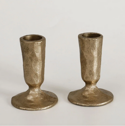 Amara Flow – Sculptural Brass Candle Holders