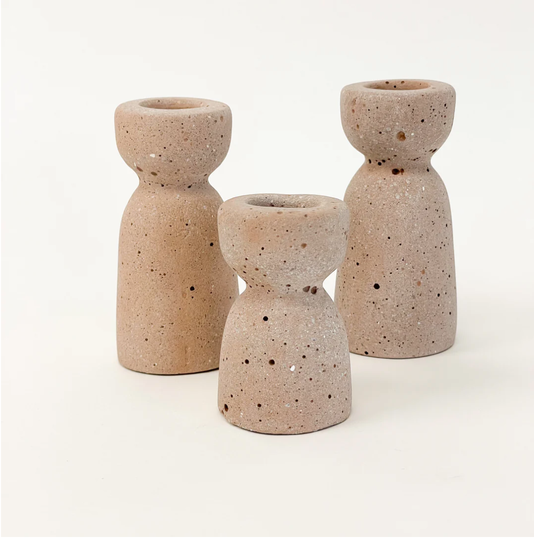 Tokeh Pillars – Handcrafted Concrete Candle Holders