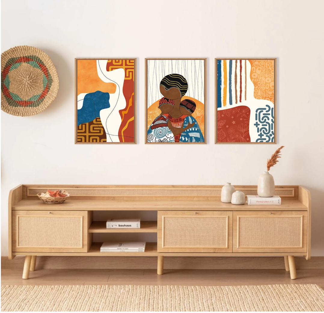 Kanu – Motherly Love Triptych Wall Art