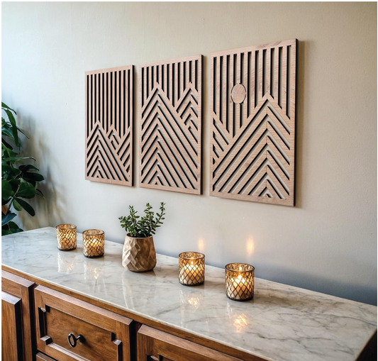 Sutura Marks – Wooden Sculptural Set