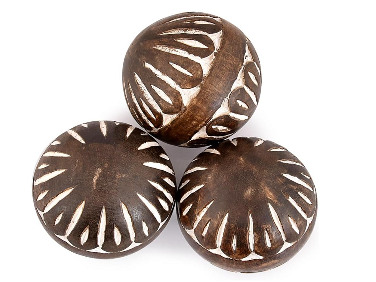 Obolo – Carved Wood Accent Ball Set