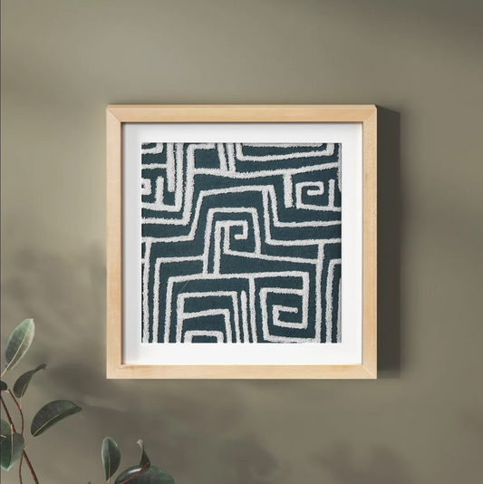 Maze of Memory – Framed Textile Wall Art