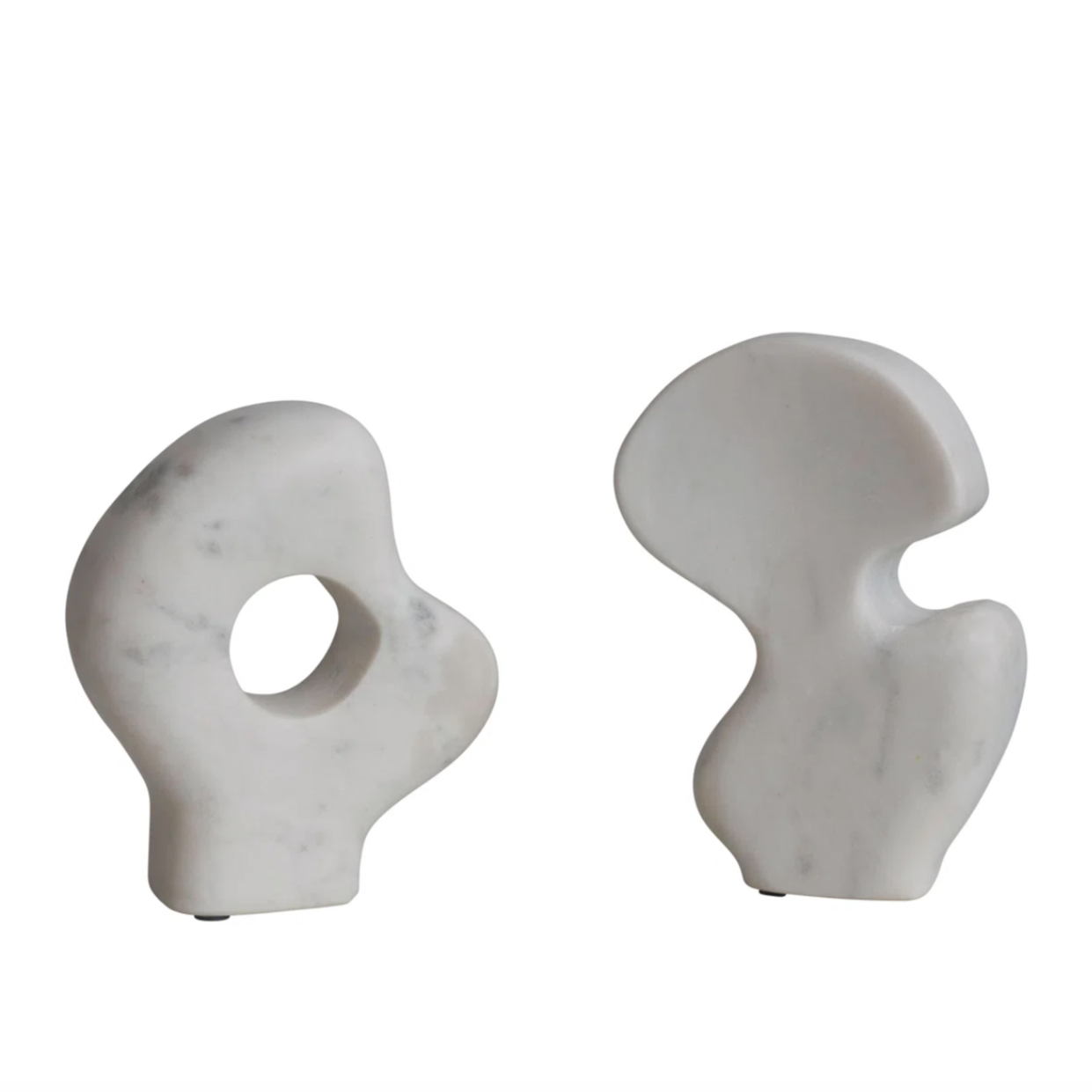 Twin Currents – Marble Puzzle Sculptures (Set of 2)