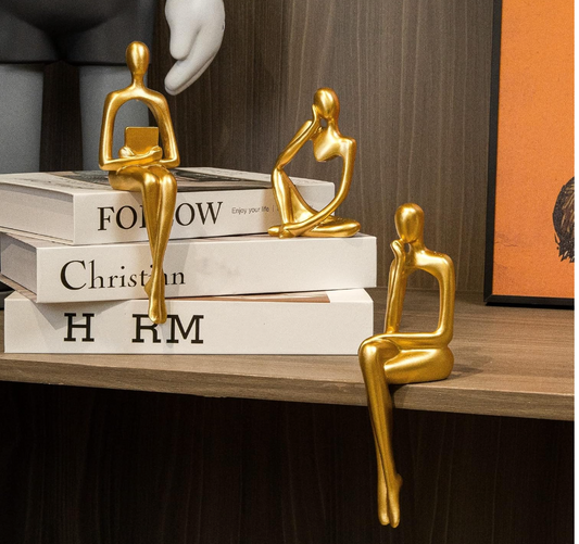 Oji Trio – Sculptural  Metallic Gold Set