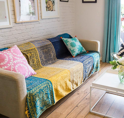 Amina Tide – Reversible Tribal Throw Blanket