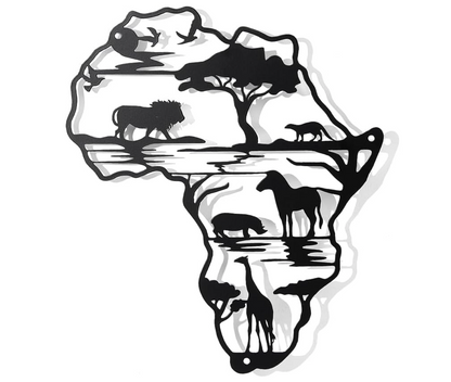 Salu Silhouette – Africa Metal Wall Art