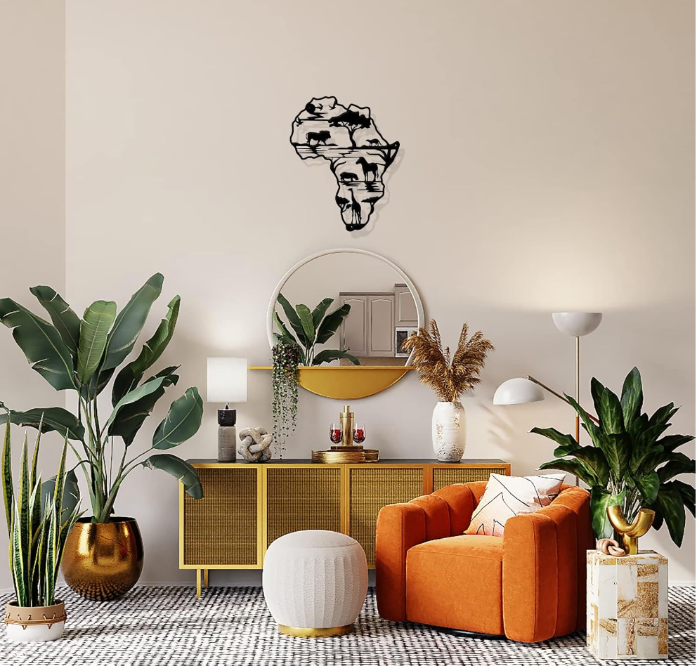 Salu Silhouette – Africa Metal Wall Art