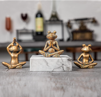 Odo Trio Frog Sculptures