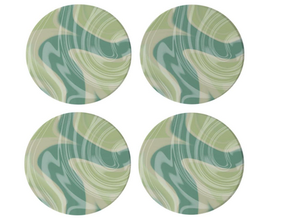Jade Mirage| Absorbent Ceramic Coasters