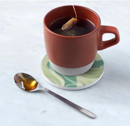 Jade Mirage| Absorbent Ceramic Coasters