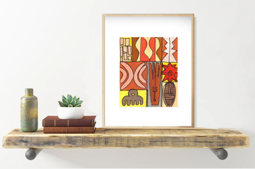 Wòyà – Contemporary Afro-Inspired Art Print