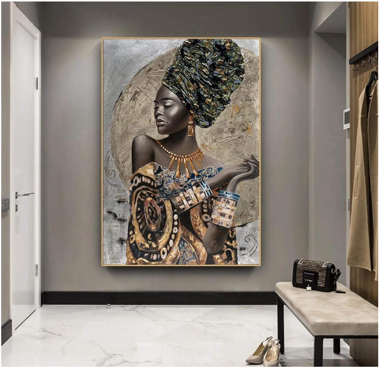 Graceful Essence – African Woman Modern Canvas Print