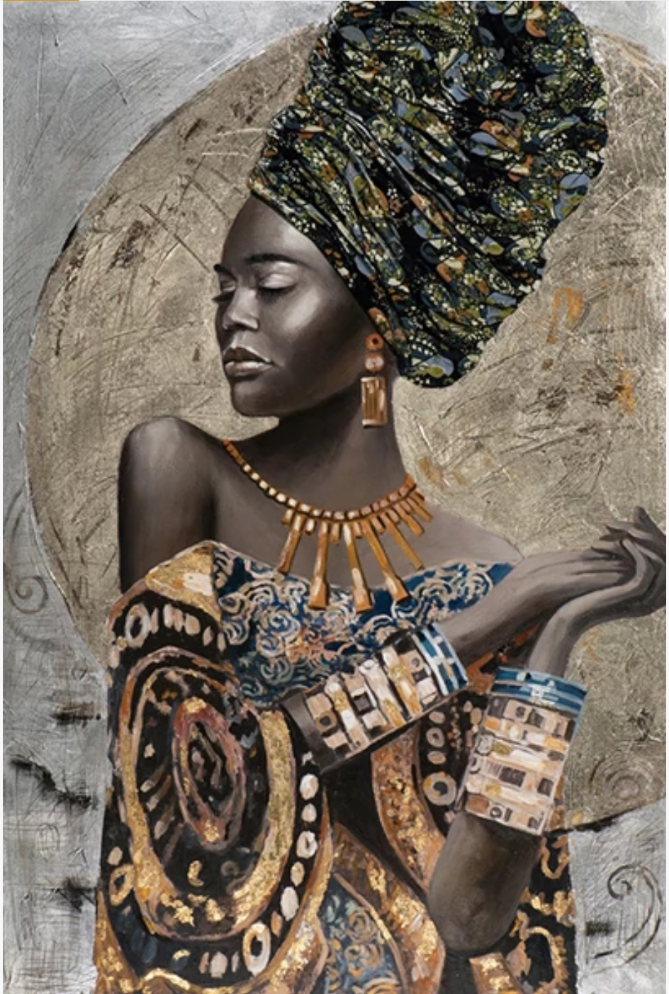 Graceful Essence – African Woman Modern Canvas Print