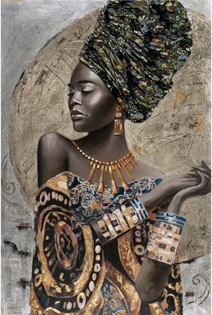 Graceful Essence – African Woman Modern Canvas Print
