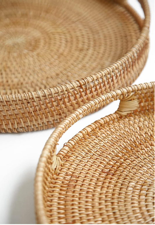 Safi Honey Rattan Tray